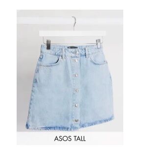 ASOS TALL Light Blue Denim Skirt